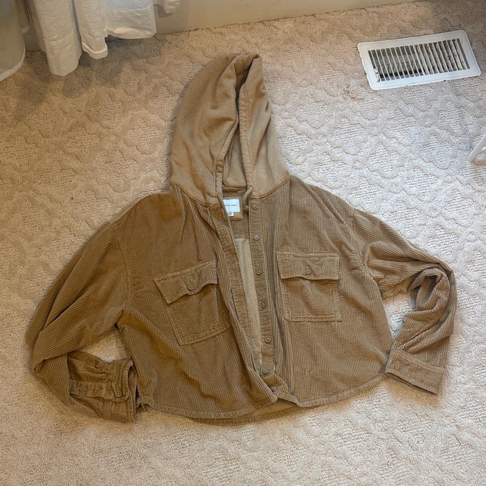 American Eagle Outfitters Beige Corduroy Jacket